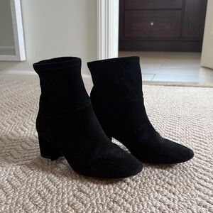Coach Black Suede Ankle Boots